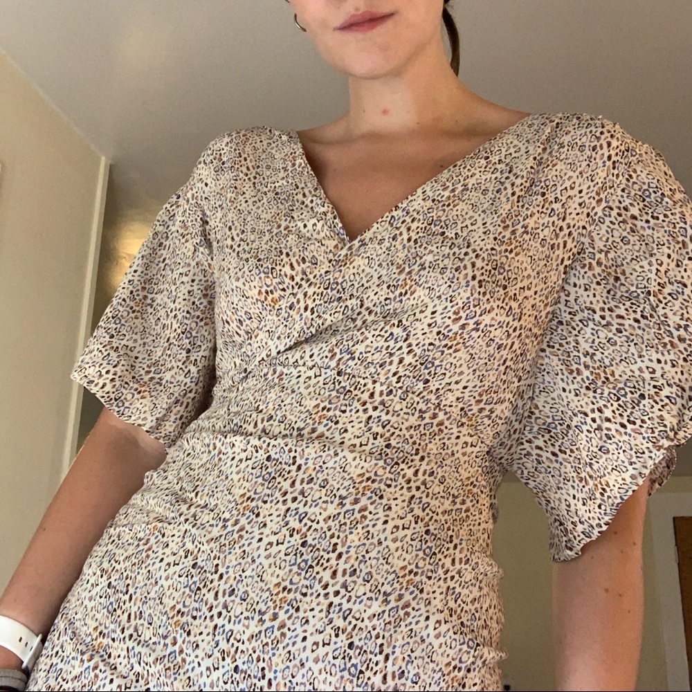 Leopard Print Wrap Dress